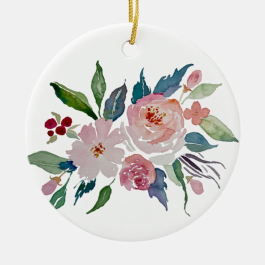 Summer #1 - Floral Ceramic Ornament (Voorkant)