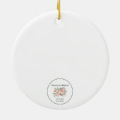 Summer #1 - Floral Ceramic Ornament (Achterkant)