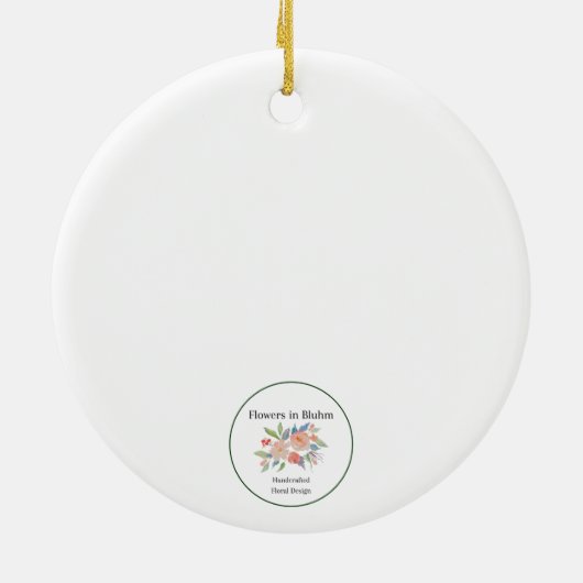 Summer #1 - Floral Ceramic Ornament (Achterkant)