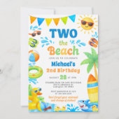 Summer 2nd Birthday Invitation - Two the Beach Kaart (Voorkant)