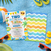 Summer 2nd Birthday Invitation - Two the Lake Kaart