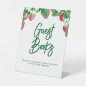 Summer aardbery Guest Books Baby shower Reclamebord Met Voetstuk (Voorkant)