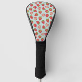Summer aardbery Mint Green & Red Golf Head Hoesje Golfheadcover (Voorkant)