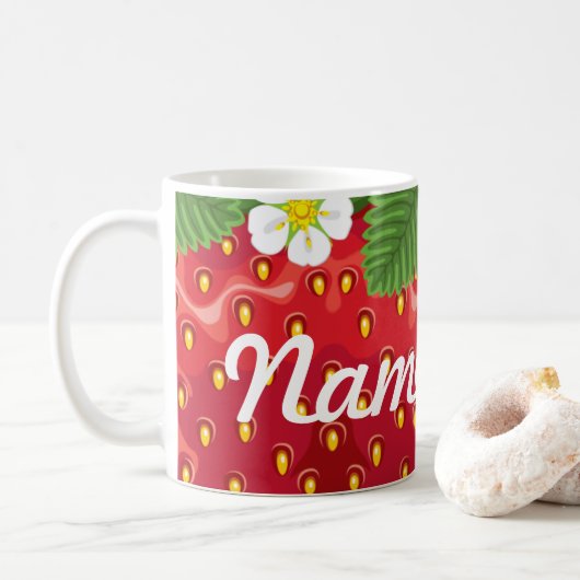 Summer aardbery Personalized Coffee Mok, Cup Koffiemok (Met donut)