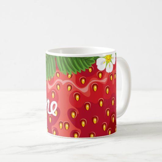 Summer aardbery Personalized Coffee Mok, Cup Koffiemok (Voorkant rechts)