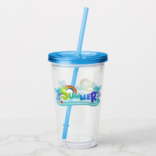 Summer Acrylic Tumbler Acryl Drinkbeker (Achterkant)