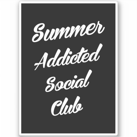 Summer Addicted Social Club Sticker (Voorkant)