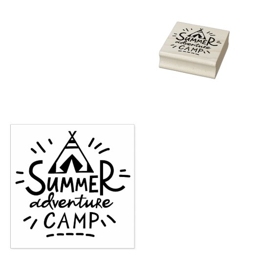 Summer Adventure Camp Rubberstempel (Gestempeld)