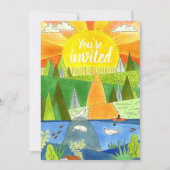 Summer Adventure Teen Birthday Party Invitat Kaart (Voorkant)
