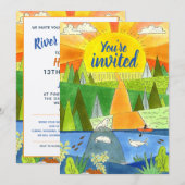 Summer Adventure Teen Birthday Party Kaart (Voorkant / Achterkant)