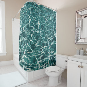 Summer Aesthetic Water Waves Design Style Shower C Douchegordijn