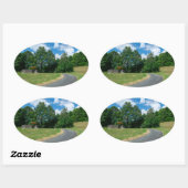 Summer Afternoon at Crow Wood Park Ovale Sticker (Vel)