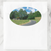 Summer Afternoon at Crow Wood Park Ovale Sticker (Tas)