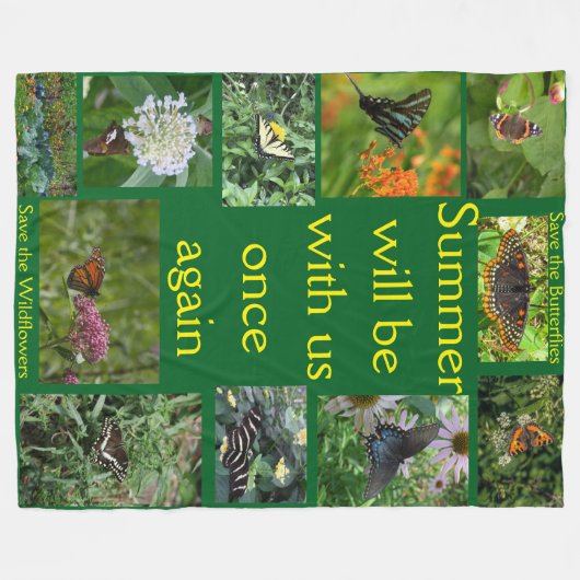 Summer Again Blanket Fleece Deken (Voorkant (Horizontaal))