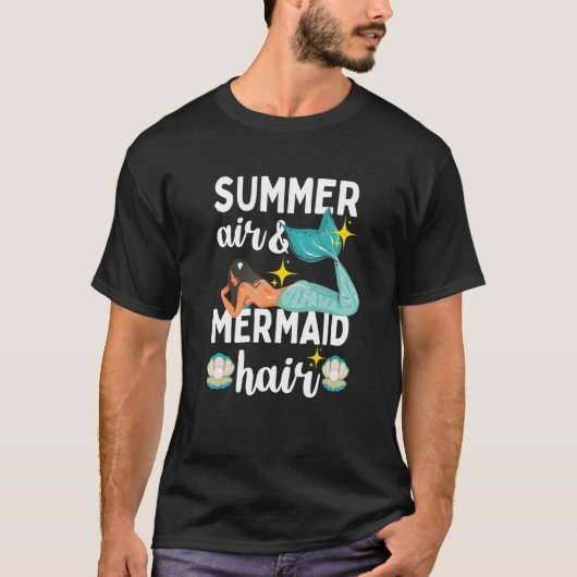 Summer Air Mermaid Hair Beach T-shirt (Voorkant)