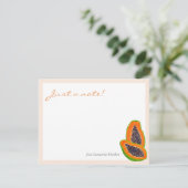 Summer and Tropical Papaya Fruit Note Bedankkaart (Staand voorkant)