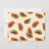 Summer and Tropical Papaya Fruit Note Bedankkaart (Achterkant)