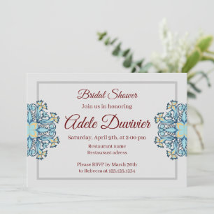 Summer Aquamarine   Bridal Shower-uitnodiging Kaart