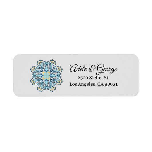 Summer Aquamarine | Retouradreslabel Etiket (Voorkant)