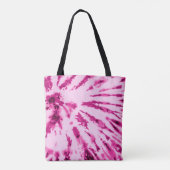 Summer Artsy Girly Neon Blush Pink Tie Dye Patroon Tote Bag (Achterkant)