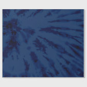 Summer Artsy Navy Blue Tie Dye Swirl Cadeaupapier (Vlak)