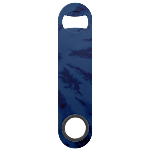 Summer Artsy Navy Blue Tie Dye Swirl Speed Flessenopener (Voorkant)
