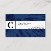 Summer Artsy Navy Blue Tie Dye Swirl Visitekaartje (Achterkant)