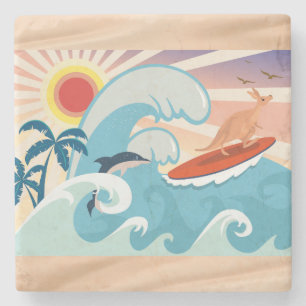 Summer Australia Stenen Onderzetter