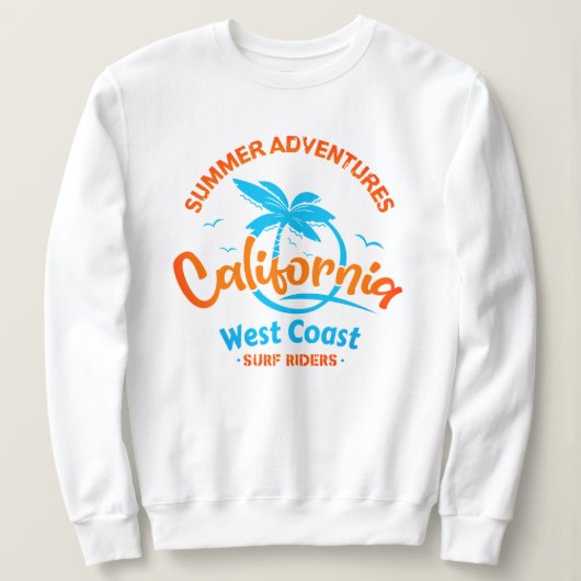 Summer avventures California West Coast Surf Rider Trui (Design voorkant)