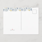 Summer Baby Beach Theme Border Foto Birth Aankondigingskaart (Achterkant)