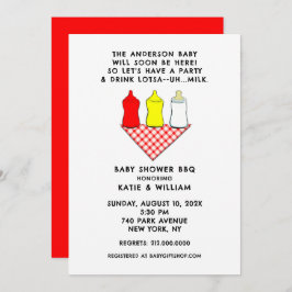 Summer Baby shower BBQ Kaart