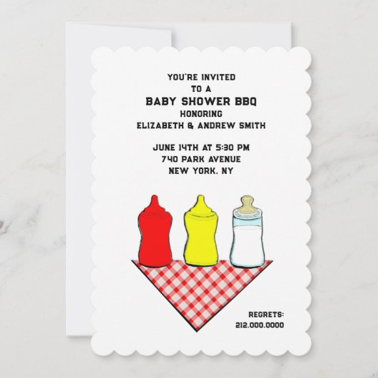 Summer Baby shower BBQ Kaart (Voorkant)