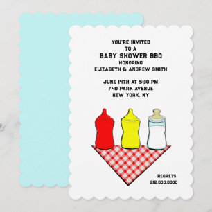 Summer Baby shower BBQ Kaart