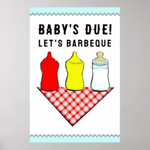 Summer Baby shower BBQ Poster