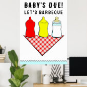 Summer Baby shower BBQ Poster (Thuiskantoor)