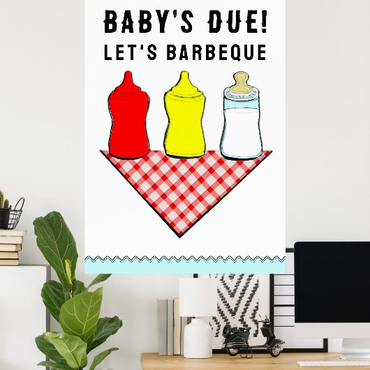 Summer Baby shower BBQ Poster (Thuiskantoor)