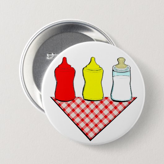 Summer Baby shower Favors Ronde Button 7,6 Cm (Voorkant /achterkant)