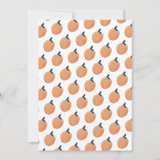 Summer Baby shower Peach Invitation Kaart (Achterkant)