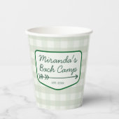 Summer Bach Camp Badge Bachelorette Camping Papieren Bekers (Voorkant)