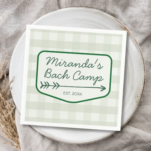 Summer Bach Camp Gingham Bachelorette Camping Servet