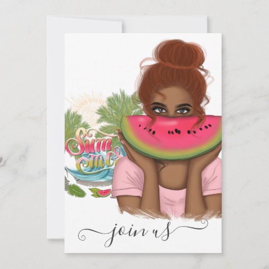 Summer Bachelorette Party Invitation Kaart (Voorkant)