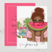 Summer Bachelorette Party Invitation Kaart (Voorkant / Achterkant)