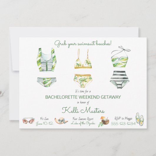 Summer Bachelorette Weekend Getaway Route Kaart (Voorkant)