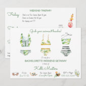 Summer Bachelorette Weekend Getaway Route Kaart (Voorkant / Achterkant)