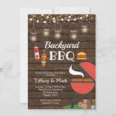 Summer Backyard BBQ code baby shower Invitation Kaart (Voorkant)
