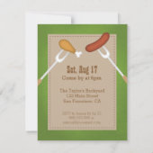 Summer Backyard BBQ Party-uitnodigingen Kaart (Achterkant)