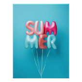 Summer Balloons - Bright and Cheerful Typography Perfect Poster (Voorkant)