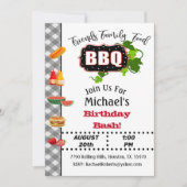 Summer Barbecue Birthday Bash Uitnodiging (Voorkant)