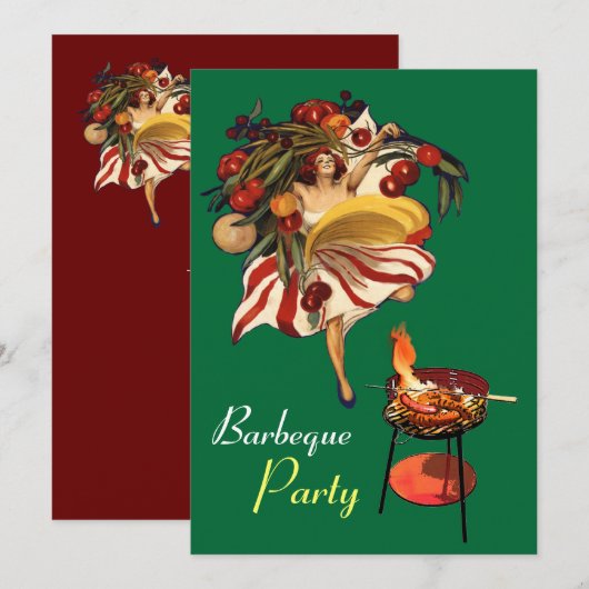 SUMMER BARBEQUE PARTY DANCE , ITALIAN KITCHEN KAART (Voorkant / Achterkant)