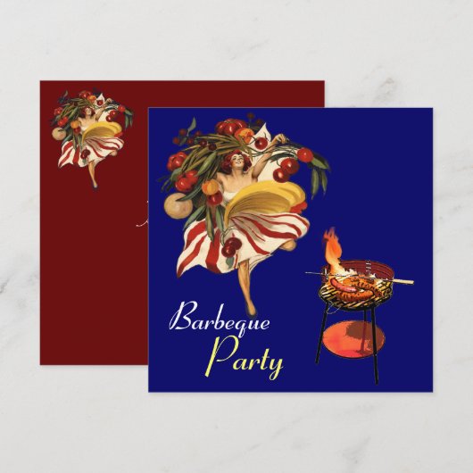 SUMMER BARBEQUE PARTY DANCE , ITALIAN KITCHEN KAART (Voorkant / Achterkant)